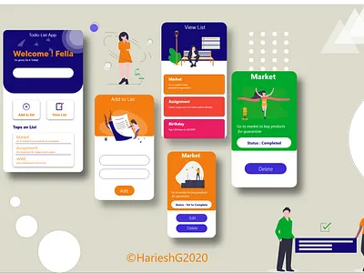 TodoList App app art color dashboard database design illustration list logo quaratine remainder todo typography ui uiux ux vector