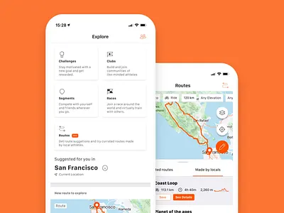 Strava Routes Contribution figma figma design figmadesign figmotion ios mobile mobile apps product design prototype ui user interface ux