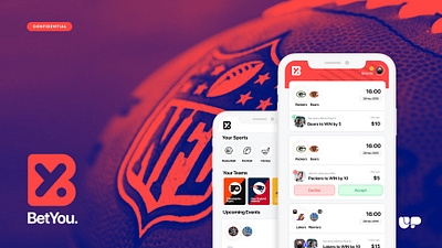 BetYou app design betting branding logo ui ux