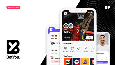 BetYou app design branding logo ui ux