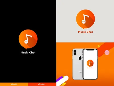 Music Chat Logo Design abstract bubble business button chat communication creative design icon internet logo media message mobile modern music social symbol vector web