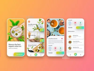 Tea Tree asian component design ecommerce flowers ios organic product product design ui ux