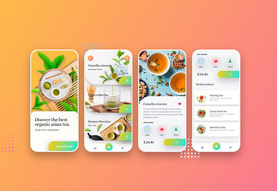 Tea Tree asian component design ecommerce flowers ios organic product product design ui ux