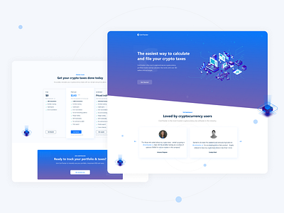 CoinTracker - Landing page adobe illustrator adobe photoshop concept design figma graphic design illustration minimal ui ux vector web