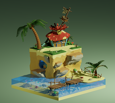 Wonder Boy blender3d polygon