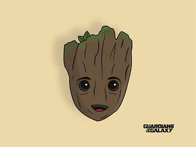 Guardians Of The Galaxy - Baby Groot baby groot character digital art fan art galaxy groot guardians of the galaxy guardiansofthegalaxy illustrator marvel marvelcomics vector