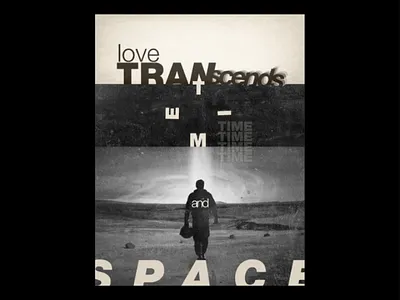 Interstellar poster design typography movies