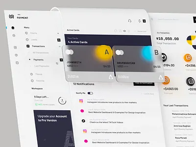 Payment Dashboard - 3D 3d app card cards dashboard design finance finance dashboard managment minimal money payment ui uiux web website