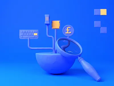 IT Landscape Audit 3d animation design illustration low poly