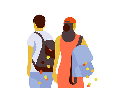 Losing money bag character coins college debt economy editorial finance illustration kids losing money school spot student