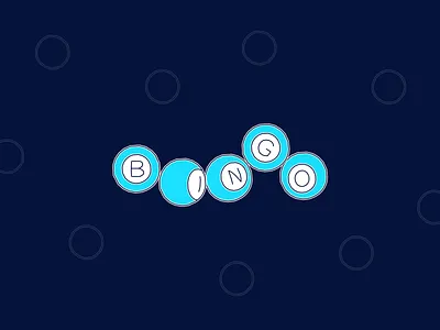 Bingo was his name-o bingo blue colour flat illustration tandem vector