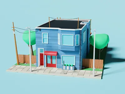 3D - San Francisco House 3d blender color house illustration