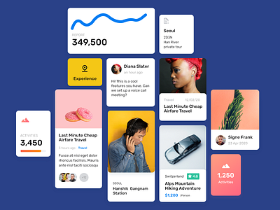 UI Card Components adobe xd component design component library design dribbble dribbble best shot figma interface ios app design micro interaction mobile app sketchapp ui design