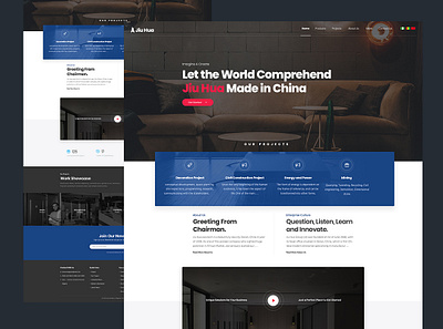 Web Redesign Proposal for Jiu Hua Group II clean design icon illustration interaction minimal minimalist design typography ui ux web