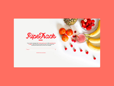 Ripetrack app cook dailyui food fruits home page homepage illustration search search bar ui uidesign webdesign website