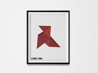 La Casa de Papel | Minimalist poster #4 crane graphism illustration illustrations illustrator la casa de papel minimalism minimalism illustration minimalist origami origami crane poster vector