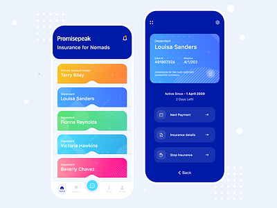 Insurance Application amount android animation app card colorful colors creoeuvre dribbble icons illustraion illustration insurance ios mobile money payment ui ux