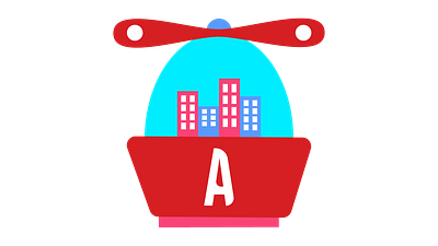 Just A city flat fly futuristic glass icon icons illustration minimalism utopia