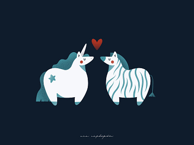 Amor Equino animal art animal illustration design fantasy flat illustration illustrator love minimal stationery vector web