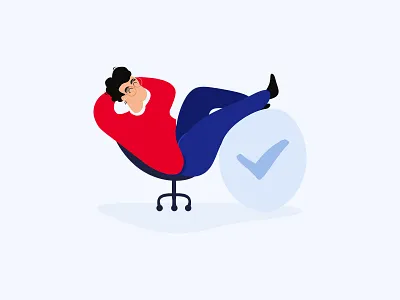 Done! art character clean completed done illustration man vector