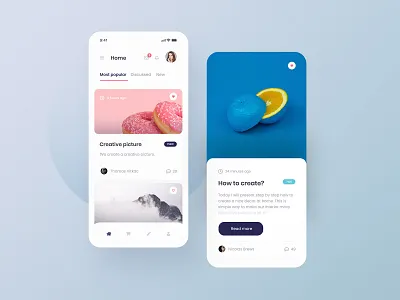 Simple Blog UI - concept app blog blogging concept design minimalist minimalistic mobile mobile ui simple ui ux