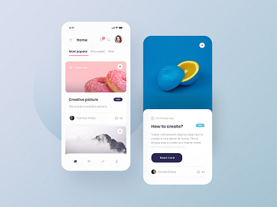 Simple Blog UI - concept app blog blogging concept design minimalist minimalistic mobile mobile ui simple ui ux