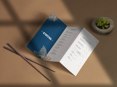 Kyatcha - Menu Card bar brand identity branding business card collateral color palette fish illustration japanese layout lettering logo menu menu design nozem design restaurant restaurant branding sushi typography