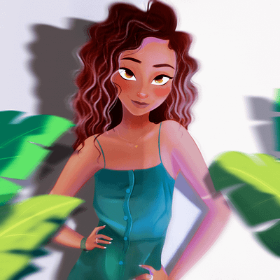 Illustration for Sandra Rose cartoon cartoon character cartoon illustration character character design character illustration curly hair dress girl illustration portrait smile woman