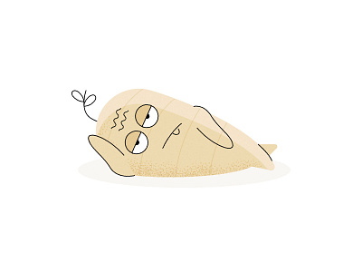 Another isolation day character colour covid19 feeling flat grain illustration isolation line mandrake mood personaltiy sassy stroke style texture vector vegetable veggies