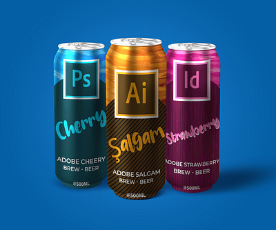 Adobe Creative Beer Can 500mL beer beer art beer branding beer can beer label beercan beerlabel branding and identity branding concept branding design can candesign design illustration