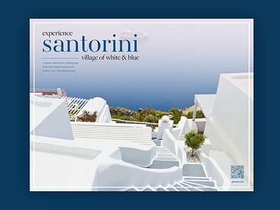 Santorini - Weekly Warmup Post Card dribbbleweeklywarmup graphic design greece postcard poster design santorini