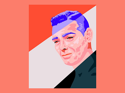 Clark Gable clark gable colorful glamour illustration old hollywood portrait portrait illustration