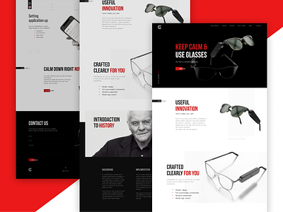 CGO smart glasses homepage design branding bw glasses home page homepage interface landing landing page smart smart glasses ui uidesign uiux ux webdesign website