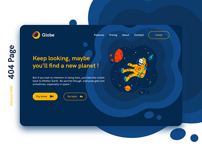 #DailyUIChallenge 008 - 404 Page 404 404 error 404 error page dailyui dailyui 008 dailyuichallenge design page design page not found ui uidesign webdesign