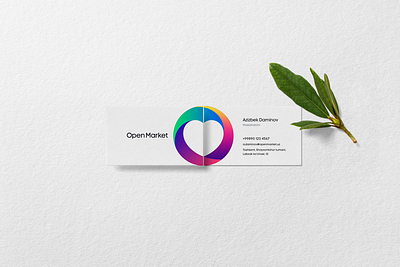 Open Market bags brand branding business card circle craft design eco gradient heart hypermarket identity logo logotype minimalism paper print sign truck van