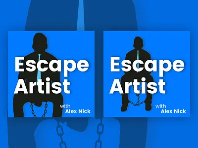 Escape Artist Podcast Cover Concept 21 album album art album artwork album cover album cover design design escape artist flat illustration podcast podcast art podcast logo podcasting podcasts shackled simple