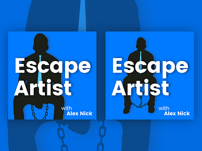 Escape Artist Podcast Cover Concept 21 album album art album artwork album cover album cover design design escape artist flat illustration podcast podcast art podcast logo podcasting podcasts shackled simple