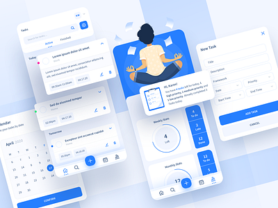 To Do App app blue calendar dashboard design flat form illustration inspiration list manager sketch task tasks to do ui ux vector web website