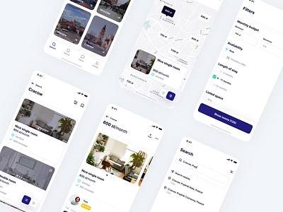 🏡 Room Rental App app app concept application concept design rental rental app room room booking ui ui design uiux ux ux design