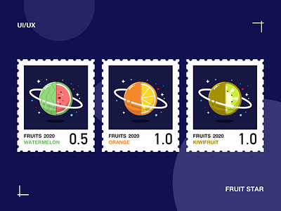 Fruit Star icon typography ui vector