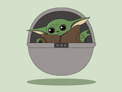 Baby Yoda babyyoda illustration mandalorian starwars vector yoda