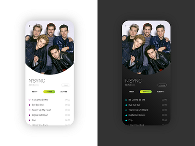 Daily UI 006: User Profile 006 dailyui design mobile music nsync profile ui user