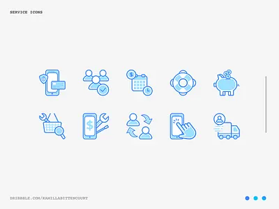 Service Icons blue buy calendar delivery design icon icons illustration mobile money payment people safe service service icons services ui ux vector
