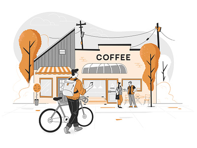 Coffee character design coffee design illustration product ui vector webdesign
