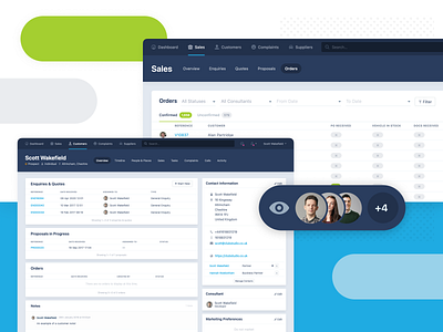 Refined CRM UI club studio crm minimal ui ux web app web design