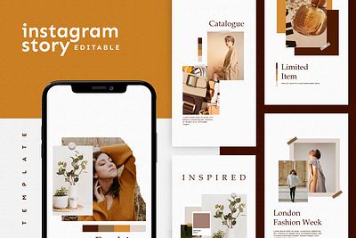 SANTUY - Instagram Story Template abstract art branding clean design graphic elegant fashion fresh girl illustration instagram instagram post instagram story instagram story template portfolio social media pack stories story