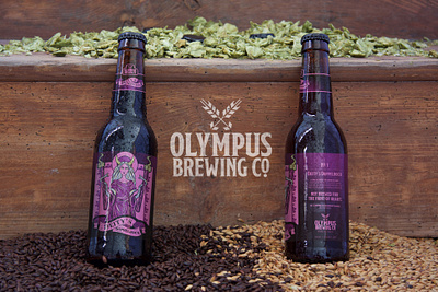 Olympus Brewing Co.: Deity's Doppelbock ad design beer branding beer label branding branding design logo product design