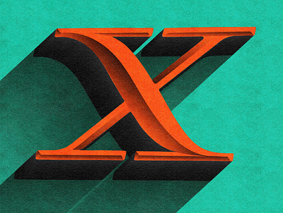 Letter X - 36 Days of Type 36 daysoftype 3d letters 3d type 3d typography 3dimensionaltype alphabet design studio freelance letterer hand made font illustration illustration design illustration studio letter x letterer lettering lettering artist pop artist type designer typographic studio typography