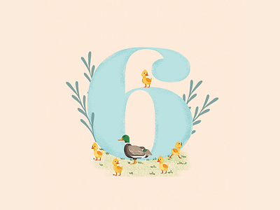 6 - 36 Days of Type 36daysoftype animals blue colors cute design ducks illustration lake nature pond travel visual