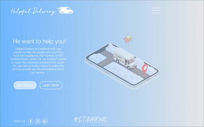 #DailyUI 003 - Landing Page design illustration ui